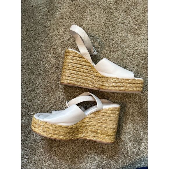 Paloma Barceló Clama Jute-Wedge Sandals Glacial Pink, Sz EU 40 / US 9, MP $374 - Picture 2 of 16